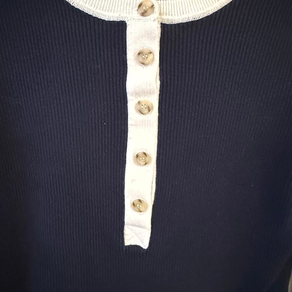 Faherty Women's Navy and White Sweater Size Large Beach Coastal Nautical - Picture 2 of 9